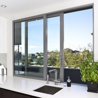 Ventanas Corredizas de Aluminio con Doble Acristalamiento, Precio al por Mayor, Estilo Moderno, Aislamiento Térmico y de Seguridad