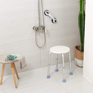 Common Bathroom <b>Stool</b> 32x32x34 Aluminum Alloy <b>Adjustable</b> <b>Height</b> For Elderly And Pregnant Women - Product Image 1
