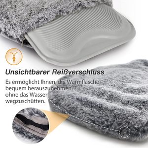 Sac chaud en peluche doux et moelleux de haute qualité sac de bouteille d'eau chaude en caoutchouc naturel BS avec couvercle de bouteille d'eau chaude personnalisé - Product Image 5