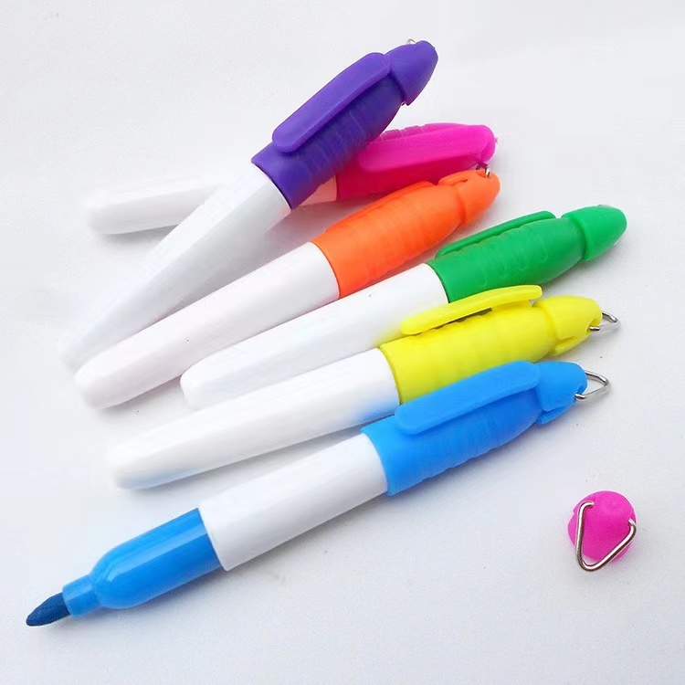 Custom Logo Niet-Giftige Multi Color Mini Marker Pen Met Clip