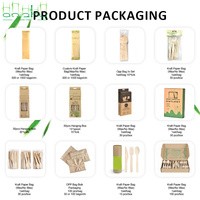 Meilleure vente Logo personnalisé jetable écologique en bois couteau fourchette cuillère serviette ensemble essentiel pour voyage à domicile