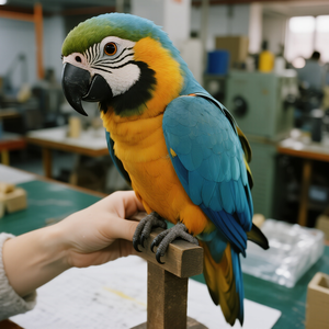 Ukuran hidup Model burung nuri realistis simulasi hewan animatronik taman tema kustom untuk obral pajangan kebun binatang - Product Image 1
