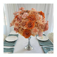 Arrangement floral de roses artificielles en soie de 40 cm, 50 cm, 60 cm, 70 cm, 80 cm, grand centre de table pour mariage, boule de fleurs d'automne