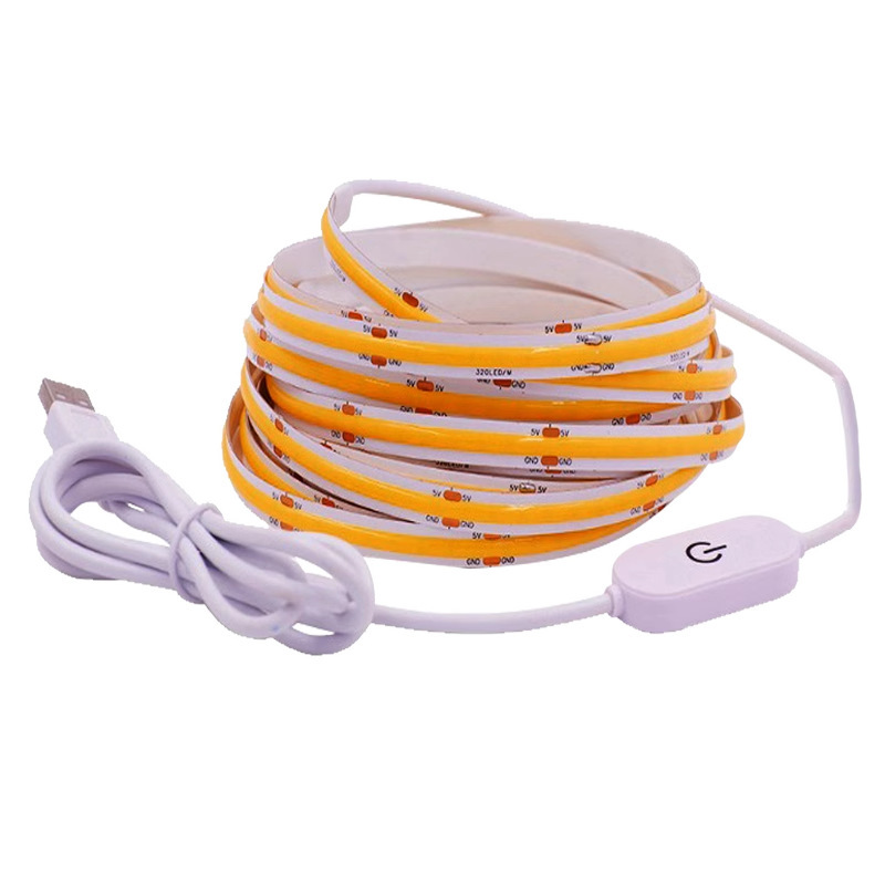 High Lumen 3w 3.7V Battery LED Light 5V USB Power Bank Supply 60*8mm White LED Chip COB Strip for LED Work Light