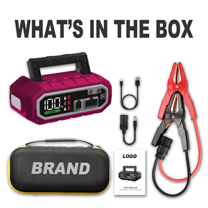 Arrancador de batería de litio de 24000mAh de Venta caliente con luz LED de corriente máxima de 4000A para camiones y motocicletas de gasolina y diésel de 8.0L - Product Image 2
