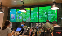 Afficheur de menu de table numérique, lecteur publicitaire, panneau de menu de thé au lait, signalisation numérique de bureau