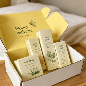 Cleansing Balm DTC Packaging Boxes E <b>Flute</b> Self Die Cut Mailer Box Custom Packaging - Product Image 3