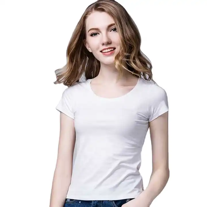 180gsm 100% Cotton Customized Logo Printed Blank Tshirts Wholesale Plain  Women T Shirt - Buy New Apparel Custom V Neck Tshirt Women Funny  Sublimation