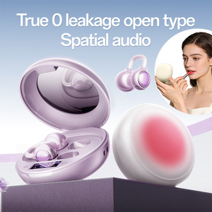 Auriculares Inalámbricos M156 con Clip para Oreja, Color Degradado, Espejo <span class=keywords><strong>de</strong></span> Maquillaje Incorporado, Pantalla LED, Deportivos, Conducción Ósea, Bluetooth - Product Image 1