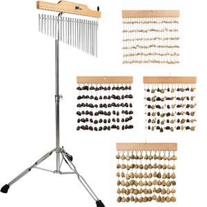 En gros Instrument de percussion Orff 9/25/36 tons Or/Argent Carillons à vent compacts/Carillons en coquilles avec support en bois Musical - Product Image 1