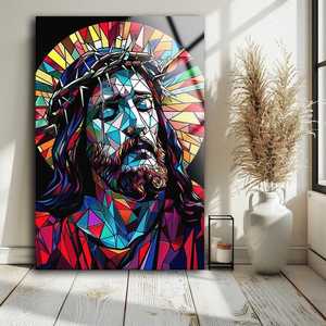 Arte Murale in <span class=keywords><strong>Vetro</strong></span> <span class=keywords><strong>Temperato</strong></span> di Alta Qualità con Tema Religioso di Gesù, Decorazione per la Casa, <span class=keywords><strong>Quadri</strong></span> in <span class=keywords><strong>Vetro</strong></span> <span class=keywords><strong>Temperato</strong></span> - Product Image 3