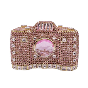 Retro Crystal <b>Camera</b> Shaped Clutch Purse for Women Twinkly Gemstones Evening <b>Bag</b> Glitter Bride Wedding Guest Handbag - Product Image 4