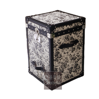 Table basse de rangement de style rétro table d'angle de canapé armoire décorative de salon coffre en cuir antique classique boîte avec tiroir