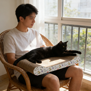 Rumah Kucing Mewah Modern Ukuran Besar, Mainan Penggaruk & Pengunyah, Ramah Lingkungan dari Kertas, Pohon Kucing Indoor dengan Kemasan Karton - Product Image 1