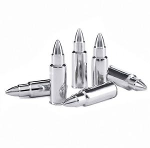 Juego de 6 Piedras de Whisky en Forma de Bala de Acero Inoxidable para Enfriar y Cubitos de Hielo Reutilizables con Pinzas, el Más Vendido - Product Image 6