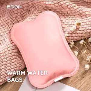 HOT Water Bottle with Soft Fleece Cover Natural PVC 1200ml Neck Warmer Rehabilitation Therapy Supplies Hot & Cold Packs Portable