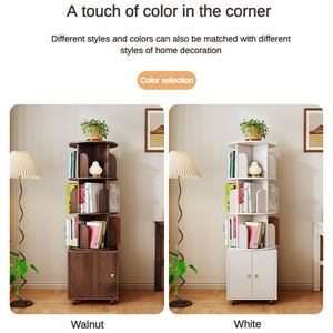 Nouveau style de meubles de bureau à domicile prix de gros <span class=keywords><strong>bibliothèque</strong></span> d'angle personnalisée avec tiroir de rangement noyer <span class=keywords><strong>bibliothèque</strong></span> moderne bois - Product Image 4