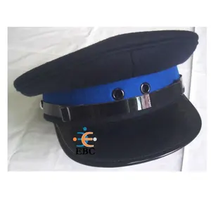 OEM थोक सुरक्षा गार्ड वर्दी पीक कैप के साथ अनुकूलित उच्च गुणवत्ता वाले काले सुरक्षा गार्ड टोपी टोपी प्रवेश पैच