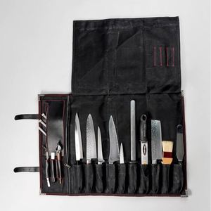 Échantillon gratuit : Étui de rangement portable en toile pour couteaux de cuisine, de voyage et de cuisson – Housse de protection pour chef - Product Image 2