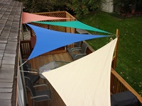 Voile d'ombrage triangulaire en polyester 300D robuste, auvent de patio, auvent de jardin avec protection UV