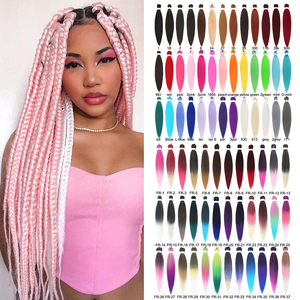 Cheveux synthétiques pour tresses pré-étirées de 26 pouces, brun ombré, YAKI, tresses droites, extensions de cheveux, vente en gros de cheveux - Product Image 1