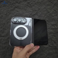 Coque pour iPhone Duo avec support anneau, étui magnétique transparent pour iPhone 18 Duo
