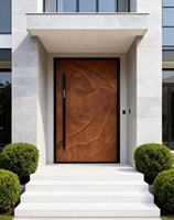Puertas de Entrada Principales de Aluminio para Villas de Lujo, Puertas de Entrada Personalizadas en 3D
