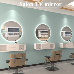 Miroir <span class=keywords><strong>de</strong></span> salle <span class=keywords><strong>de</strong></span> bain moderne éclairé par LED, miroir <span class=keywords><strong>de</strong></span> <span class=keywords><strong>maquillage</strong></span>, conception graphique alimentée par l'IA, taille extra large, éclairage à intensité variable, tactile - Product Image 6