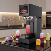 Machine à sceller les canettes et les tasses pop PET entièrement automatique en acier inoxydable Machine à sceller les canettes de thé à bulles et de café