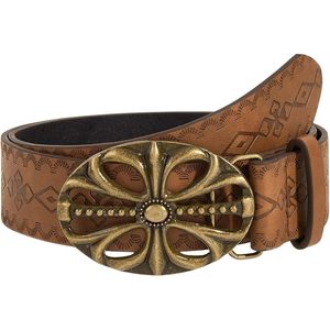 Ceinture Western en similicuir avec boucle en métal vintage pour femme FOXA, style cowgirl - Product Image 1