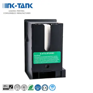 Caja de mantenimiento de tanque de tinta para impresora Epson workforce WF 6711 7610, Compatible con T6711, C13T671100, PXMB3, 7620, WF-3640