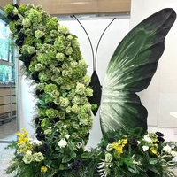 Nouvelle Arche de Fleurs Papillon Violette DKB Factory, Grande Murale de Papillons de Luxe, Toile de Fond Personnalisée avec Fleurs Artificielles