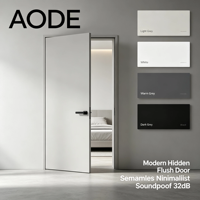 Porte intérieure moderne sans cadre, à fermeture invisible, minimaliste, avec charnières invisibles, insonorisée 32 dB, pour chambre à coucher