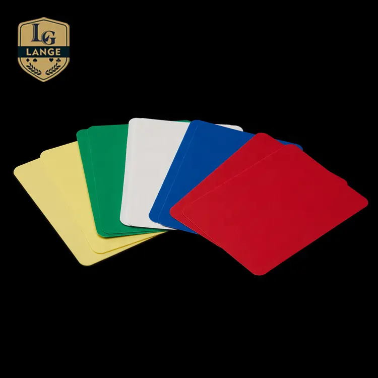 Casino Série Texas Coupe Carte Cinq Couleur PVC En Plastique de Taille de Poker Coupe Carte