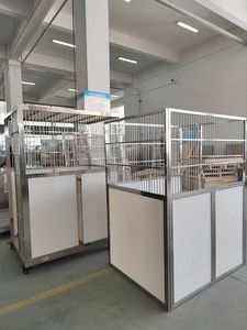 Vente en gros grande <span class=keywords><strong>cage</strong></span> de rangement lourde et personnalisée grande <span class=keywords><strong>cage</strong></span> pour chien en acier inoxydable avec motif animal - Product Image 4
