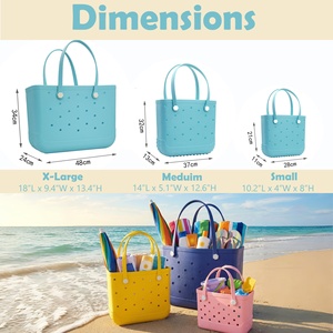 กระเป๋าหิ้วชายหาด EVA กันน้ำขนาดเล็ก ทรงสวยสไตล์ชายหาด วัสดุซิลิโคน สำหรับเดินทางช่วงฤดูร้อนและไปเที่ยวชายหาด - Product Image 3