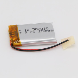<span class=keywords><strong>3</strong></span>,7 v 502030 250mah lithium ion polymer battery with CE - Product Image 1
