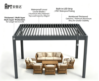 Pergola motorisée à lames orientables en aluminium, style moderne, gazebo sur mesure, auto-installable, résistante au vent et à la neige, pavillon de patio extérieur