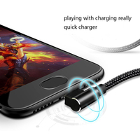 1M Accessoire électronique Pas facile à casser Cordon Noir Nylon Tressé Type C Connecteur USB A à C Câble pour téléphone