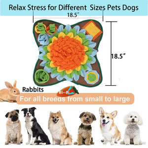 Tapis à renifler pour chien, tapis d'alimentation pour animaux de compagnie, jouet interactif de puzzle pour manger lentement, formation à la recherche de nourriture, tapis olfactifs pour animaux de compagnie - Product Image 3