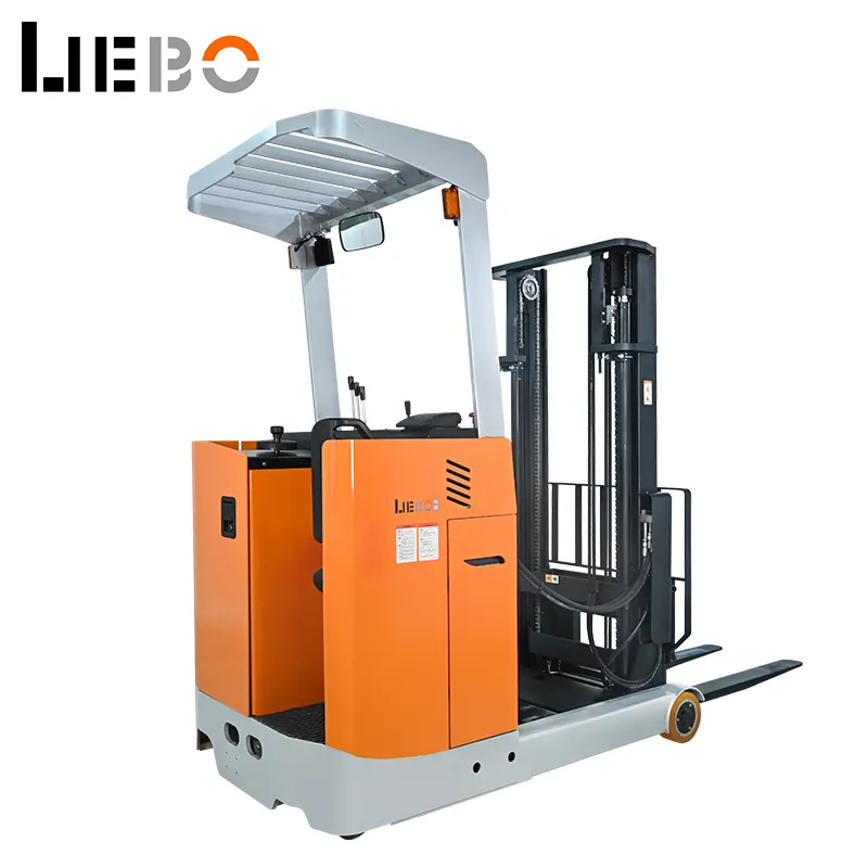Liebo 1800kg capacity 1.8 ton 3 wheels stand-up electric reach truck counter balance forklift