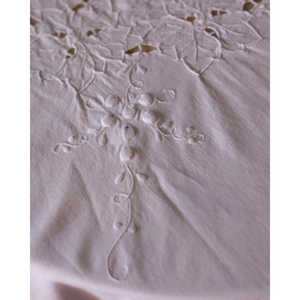 Catiacingolani Embroidered Linen Rectangle <b>Tablecloth</b> with Cutwork for Home & Hotel Dining Rooms Small/<b>Large</b> Napkins Included - Product Image 1