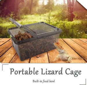 Caja de cría de serpientes transparente portátil Faunarium Critter <span class=keywords><strong>Keeper</strong></span> para dragón barbudo lagarto araña rana - Product Image 2