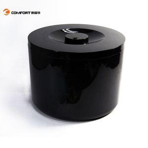 Factory Big Round Shape Double Layers Wall Galvanized Silver Plated champagne Beer Wine <strong>Plastic</strong> Ice Bucket - Product Image 1