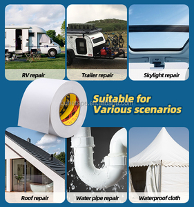 Ruban d'étanchéité imperméable blanc, stoppe les fuites rapidement et reste scellé, adhère aux camping-cars, aux toits, aux piscines, aux bateaux, aux gouttières, conçu pour les conditions météorologiques difficiles - Product Image 5