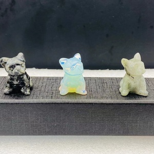 Cristallo curativo ametista naturale Mini animale <span class=keywords><strong>Bulldog</strong></span> <span class=keywords><strong>francese</strong></span> intaglio per la decorazione domestica - Product Image 4