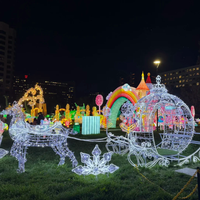 Ensemble de lanternes LED en forme de perroquet géant sur branche d'arbre, oiseaux colorés, imperméables, écologiques, pour festival de la lumière