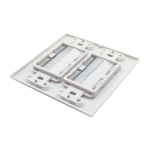 Plaque murale pour interrupteur, norme américaine, 2 modules, en plastique ABS, avec passage de câble basse tension et plaque d'entrée - Product Image 4