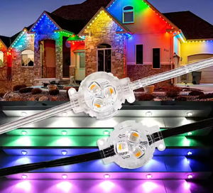 Ngoài trời vĩnh viễn ánh sáng theo dõi <span class=keywords><strong>LED</strong></span> <span class=keywords><strong>Pixel</strong></span> <span class=keywords><strong>RGB</strong></span> 12V 24V giáng sinh ánh sáng wifi-kiểm soát <span class=keywords><strong>LED</strong></span> giáng sinh chiếu sáng chiếu sáng - Product Image 3