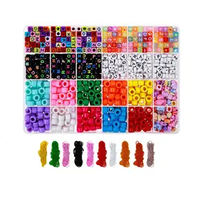 Jewelry Making Kit Beads for Bracelets - Craft and Art Glass Pony Seed and Alphabet Letter Bead for DIY Arts and Crafts